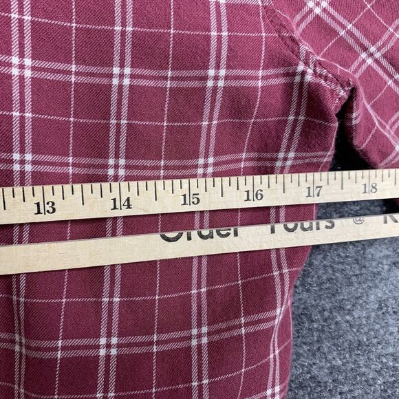 Abercrombie & Fitch Crop Wrap Top Long Sleeve Pink M Plaid Side Tie Soft Viscose - Picture 9 of 11